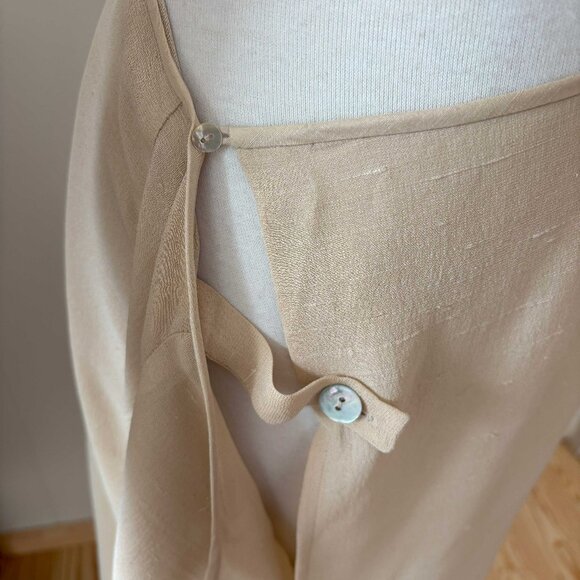 Vintage Sara Sturgeon Jacket & Skirt - Cream Silk - Size Medium - Picture 15 of 16